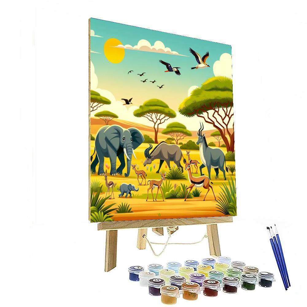 Safari Adventure In Africa Paint By Numbers