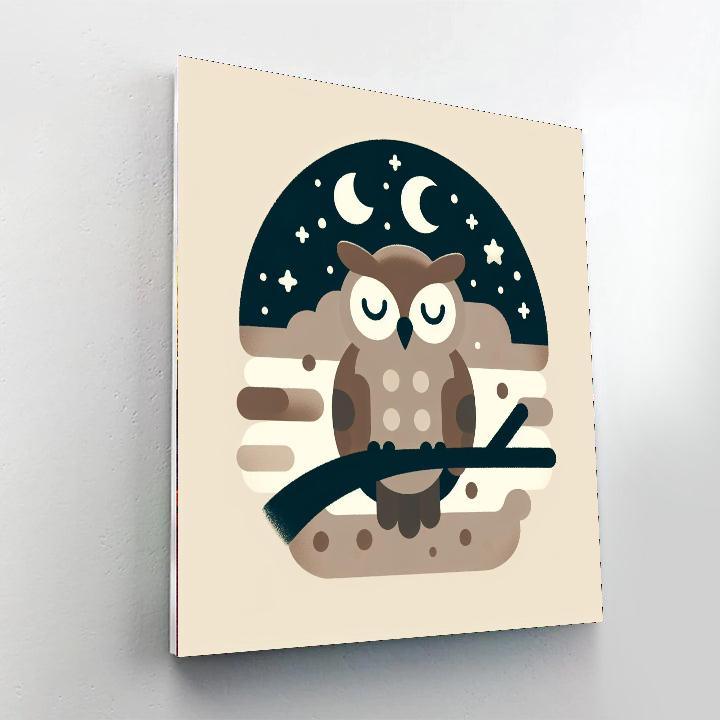 Hooting Night Owl Wisdom Paint By Numbers Kits