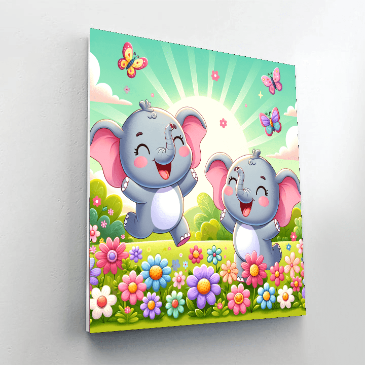 Enchanted Elephants Paint By Color