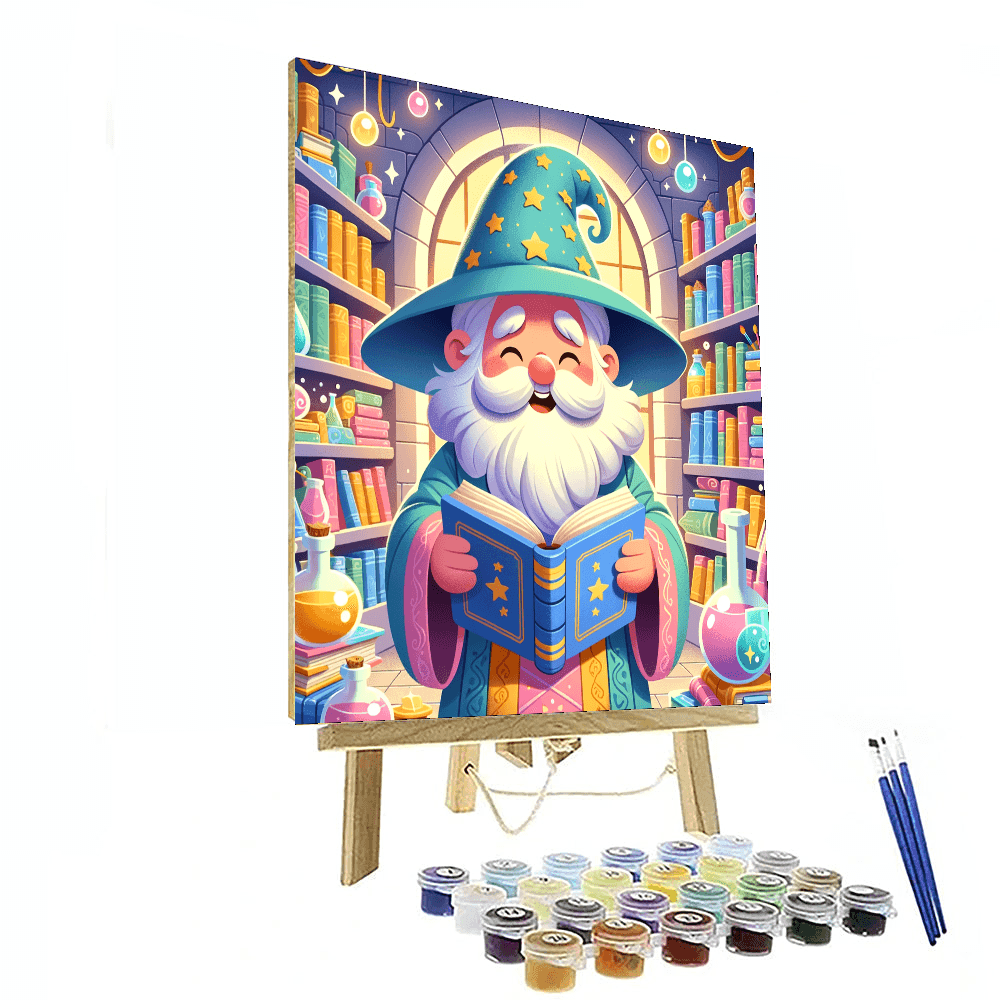 Mystic Wizard's Spellbook DIY Paint By Numbers