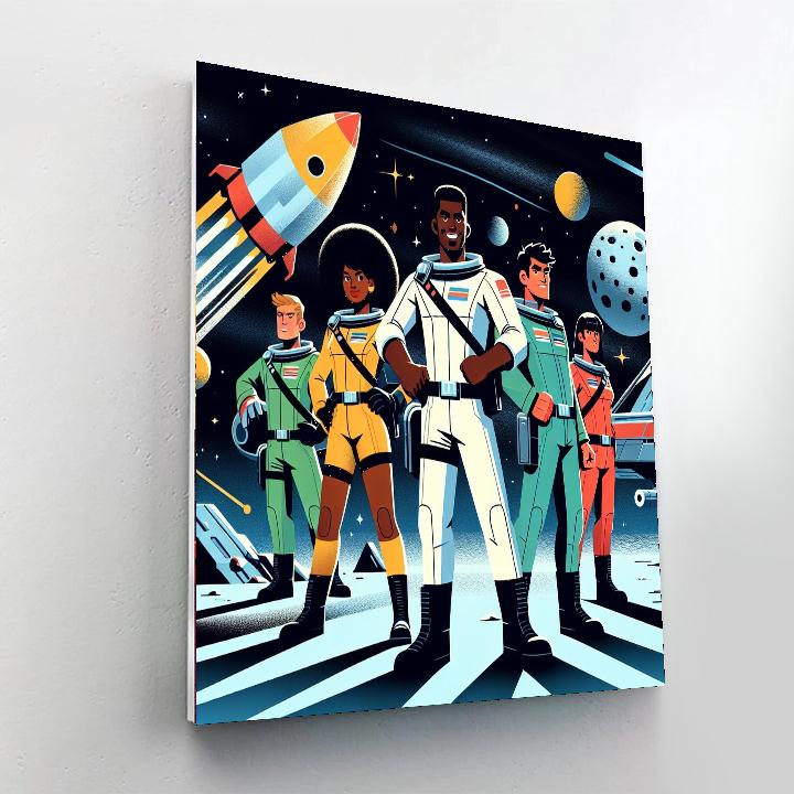 Space Rangers Mission Painting Number Kit