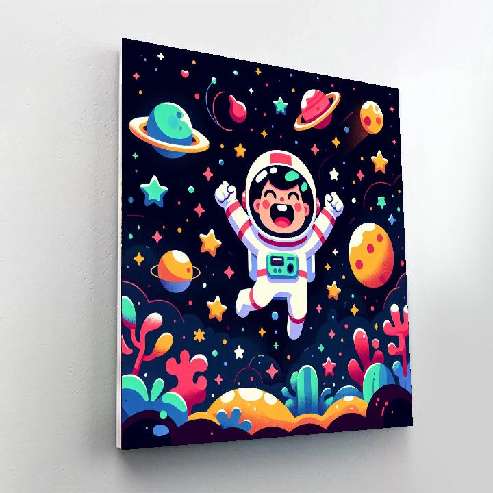 Excited Astronaut Paint By Numbers Kits