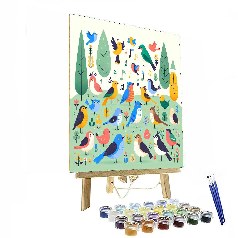 Chirpy Woodland Chorus Paint By Color