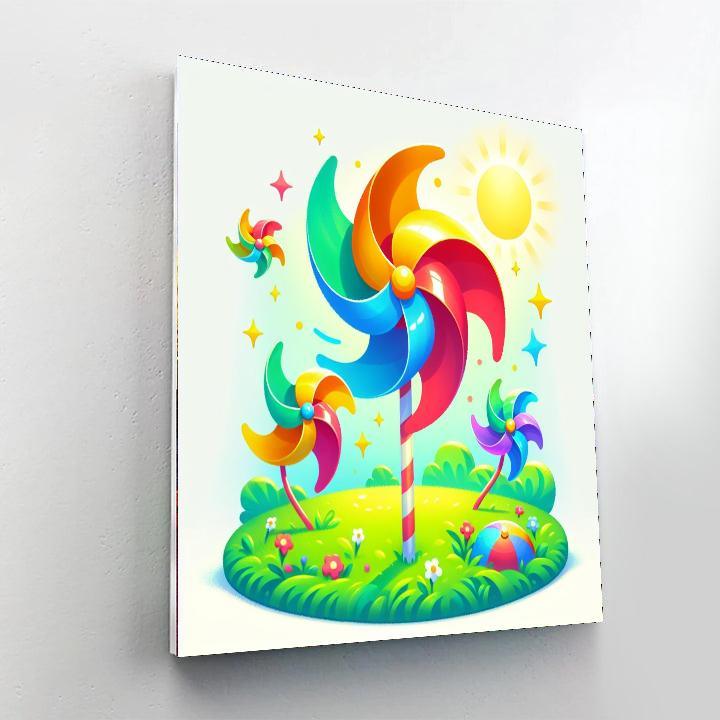 Colorful Pinwheel Numbered Painting Kits