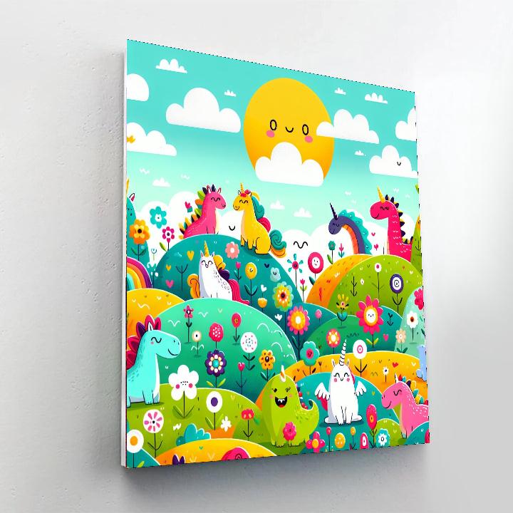 Colorful Fantasy World Paint By Numbers Art