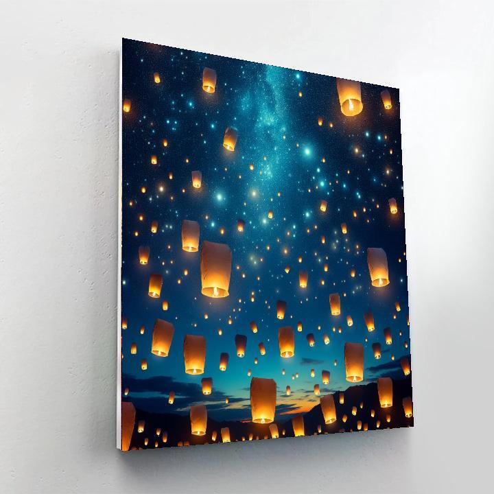 Dreamy Sky Lanterns Painting By Numbers Kit
