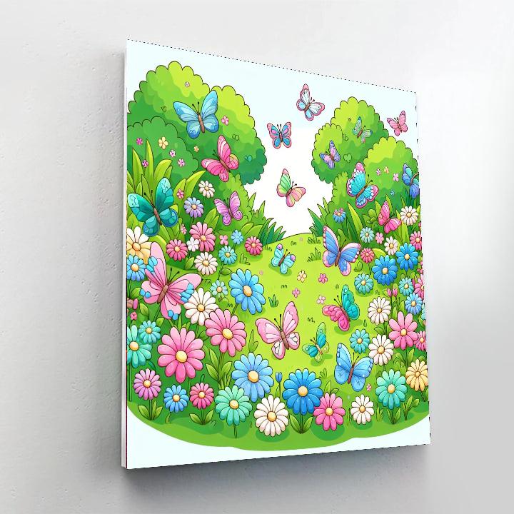 Garden Butterfly Haven Number Painting