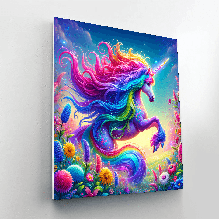 Rainbow Unicorn - DIY Painting By Numbers Kit