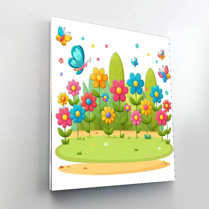 Garden Butterfly Paint By Numbers Art