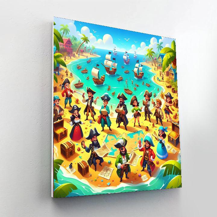 Pirate's Tropical Treasure Hunt Paint By Color