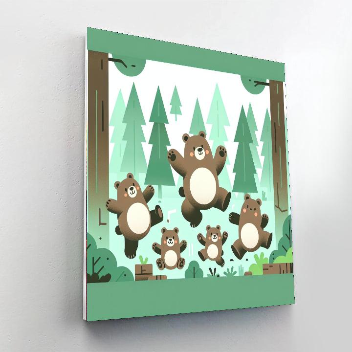 Bouncing Bear Bash Number Painting