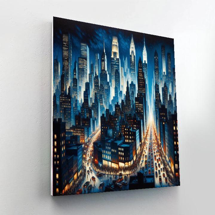 Illuminated Skyline Splendor Number Painting