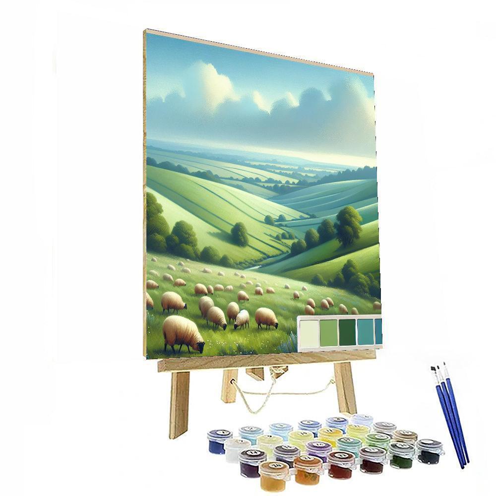 Idyllic Pastoral Landscape DIY Paint By Numbers
