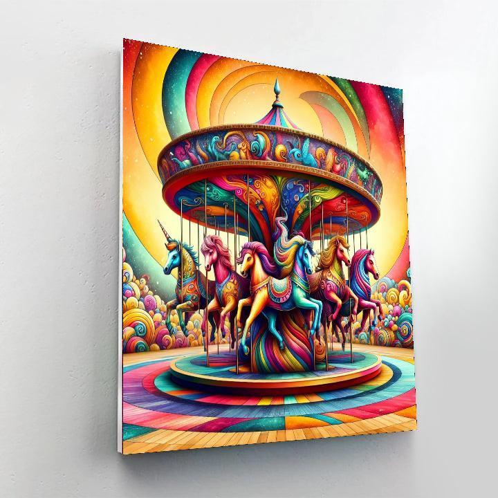 Whimsical Carousel Fun Paint By Color