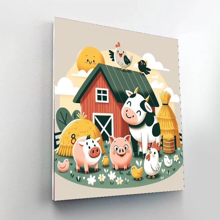 Friendly Farmyard Companions DIY Paint By Numbers