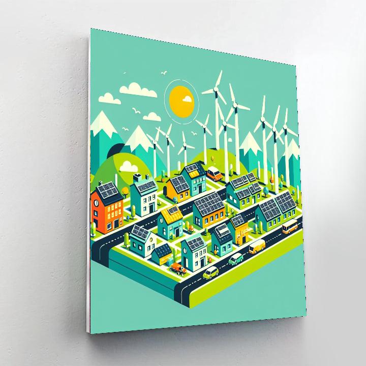 Eco-friendly Town Visit Paint By Number