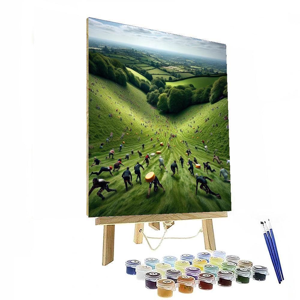 Cheese Rolling At Cooper's Hill - England Paint By Numbers
