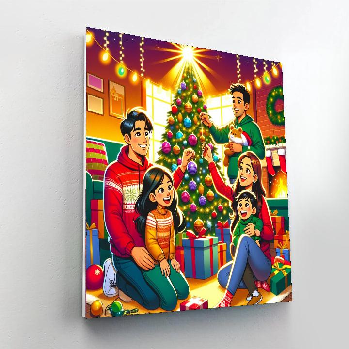 Happy Holidays Cheer Paint By Numbers Art