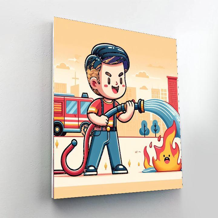 Brave Firefighter's Day Paint By Numbers Kits