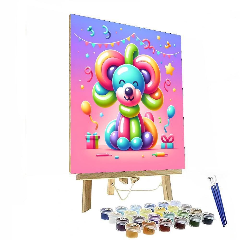 Playful Balloon Animal Paint By Numbers