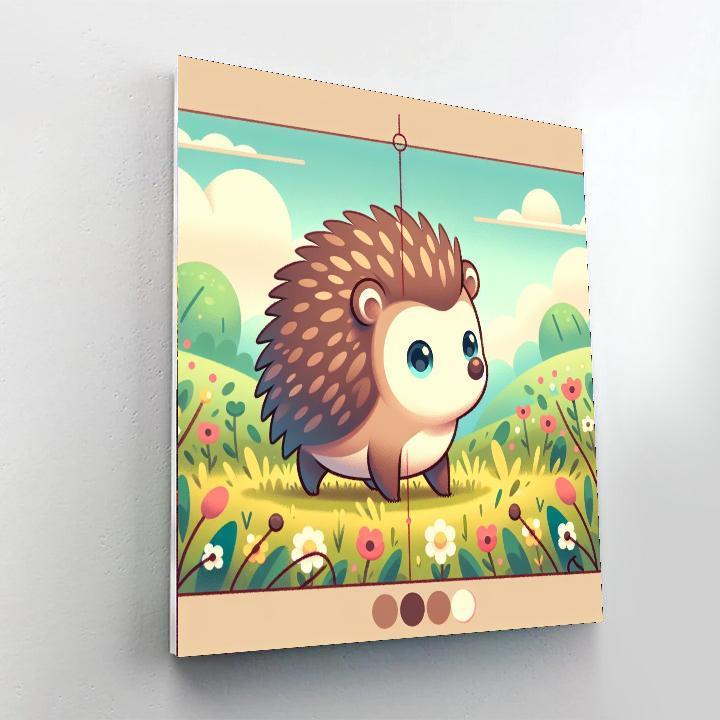 Lively Hedgehog Paint By Numbers Art
