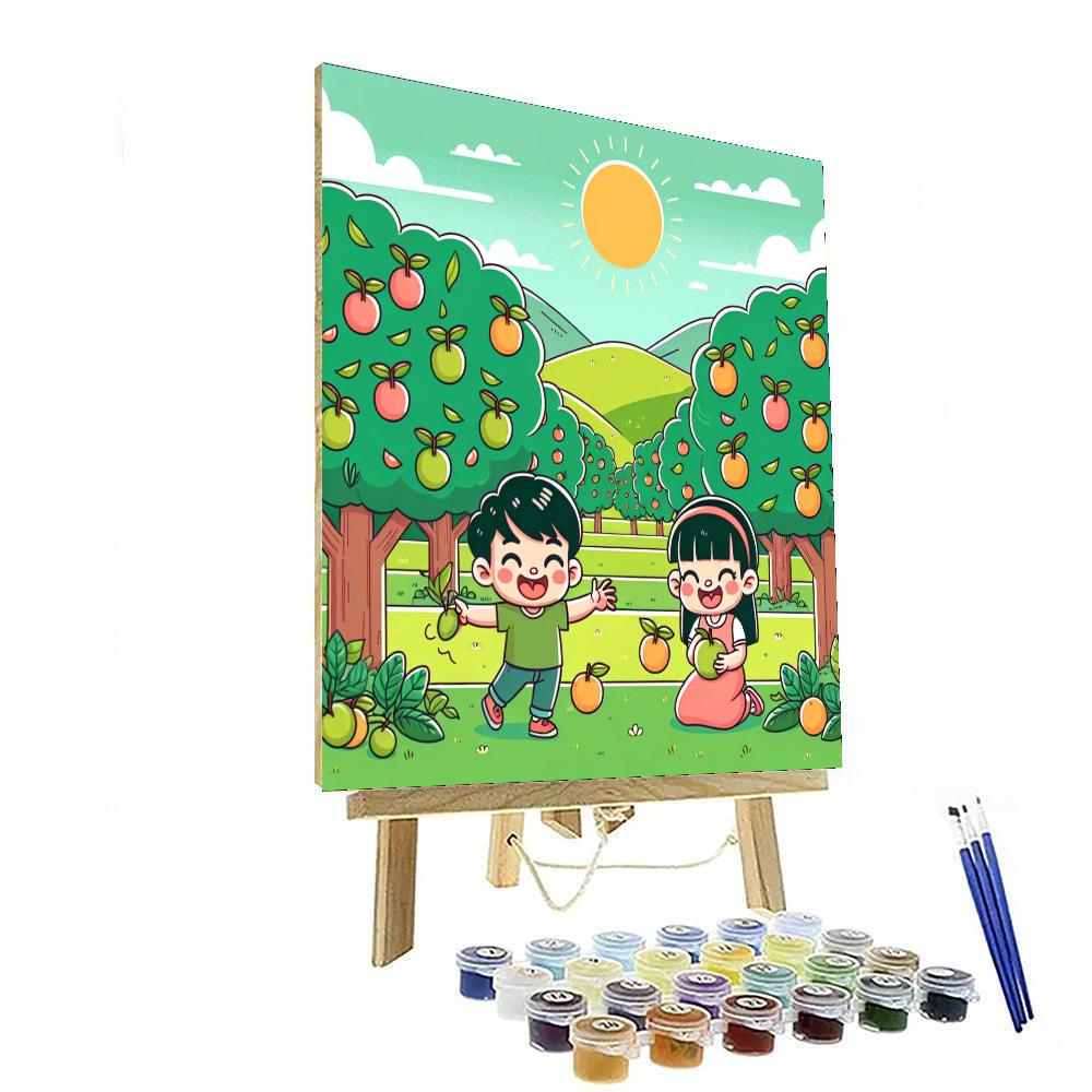 Sunny Orchard Outing Paint By Numbers Art