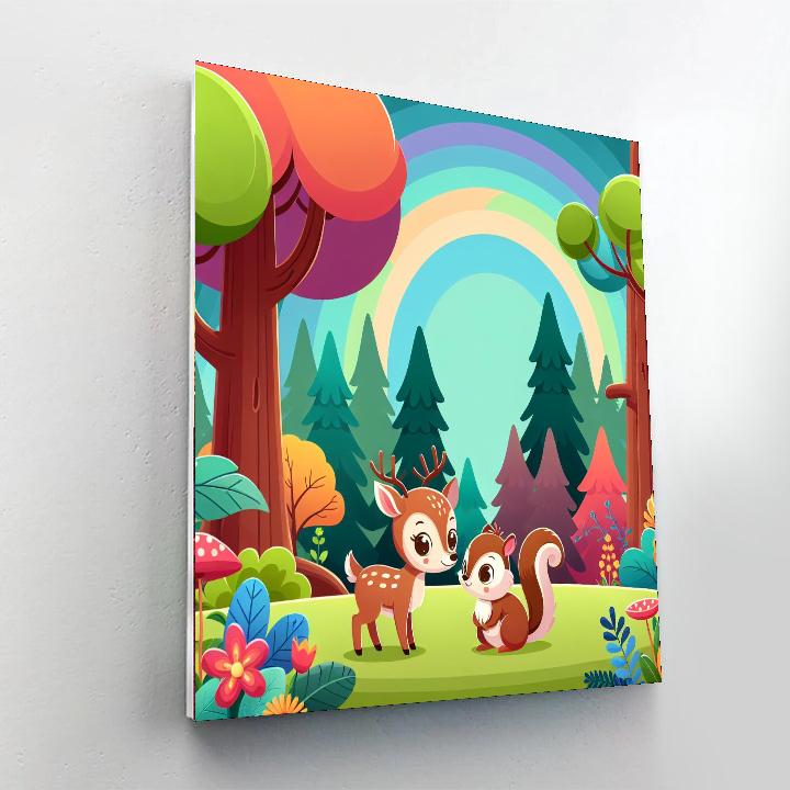 Forest Animal Sanctuary Painting Number Kit