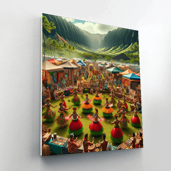 Pahoa Lava Flow Festival - Hawaii, Usa Painting By Numbers Kit