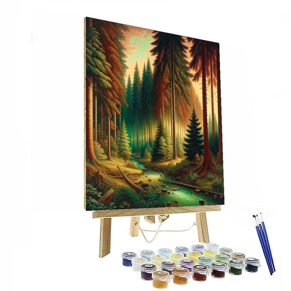 Rustic Woodland Escape Paint By Color