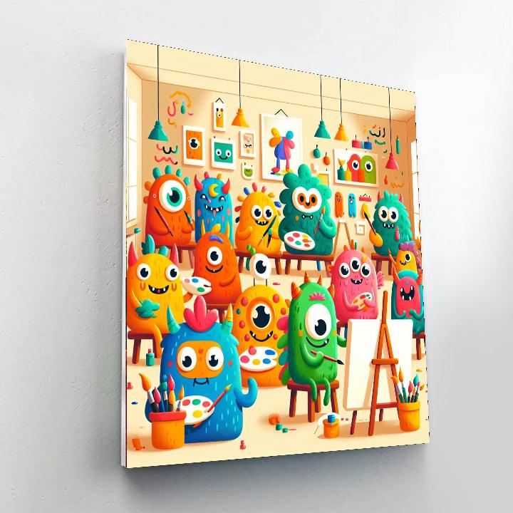 Silly Monster Workshop Painting Number Kit