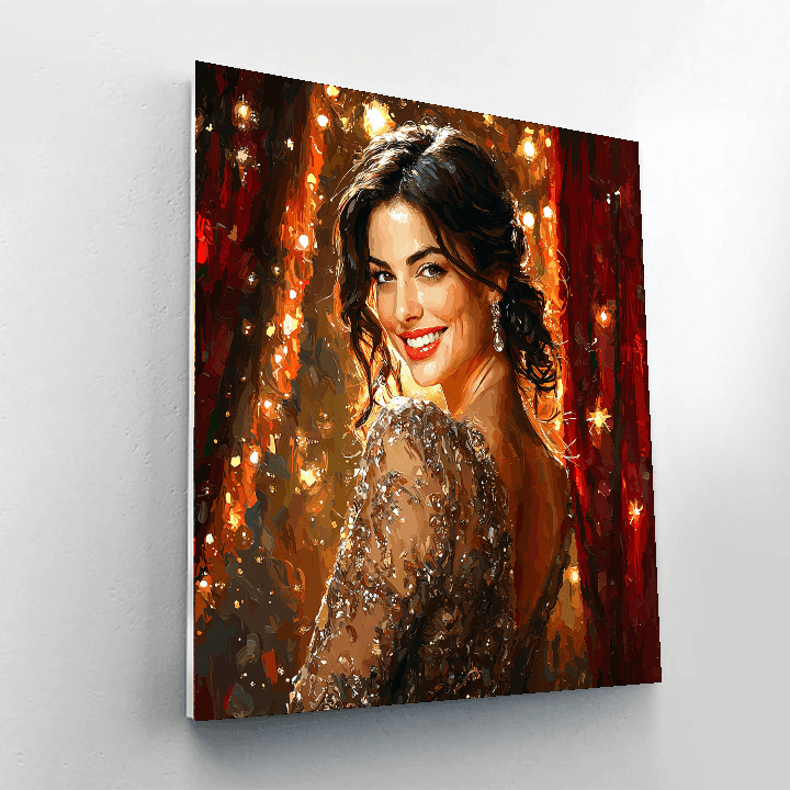 Anne Hathaway: Balancing Dreams On Silver Wings Paint By Color