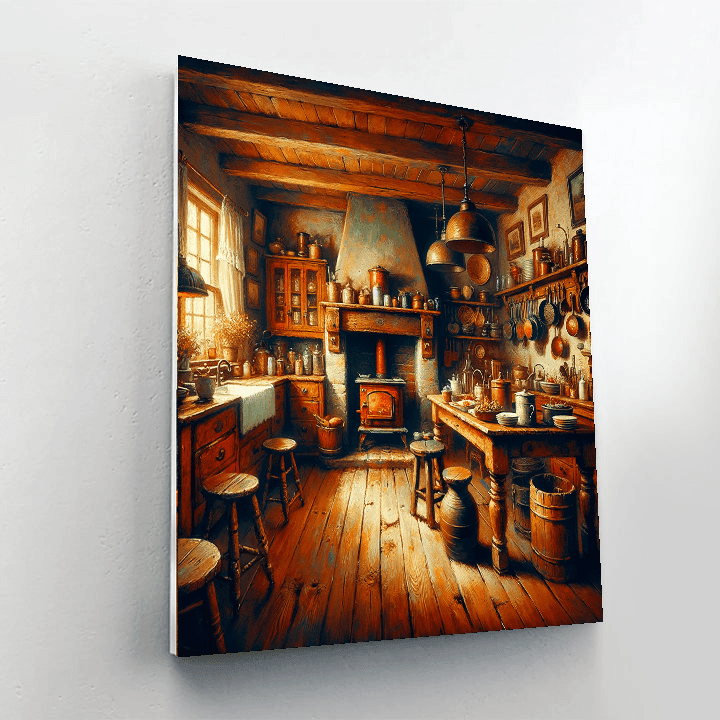 Merry Farmhouse Kitchen DIY Paint By Numbers