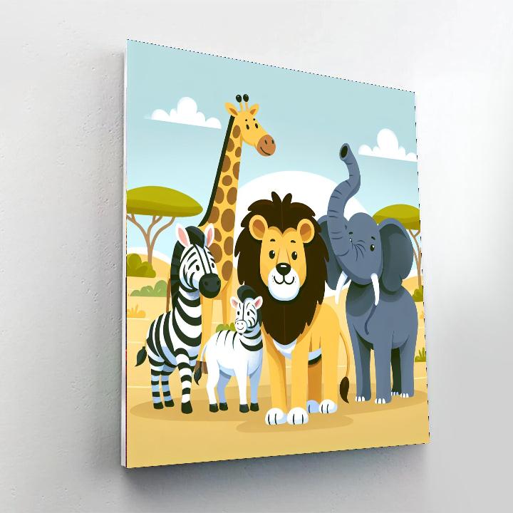 Safari Story Safari Paint By Numbers Kits