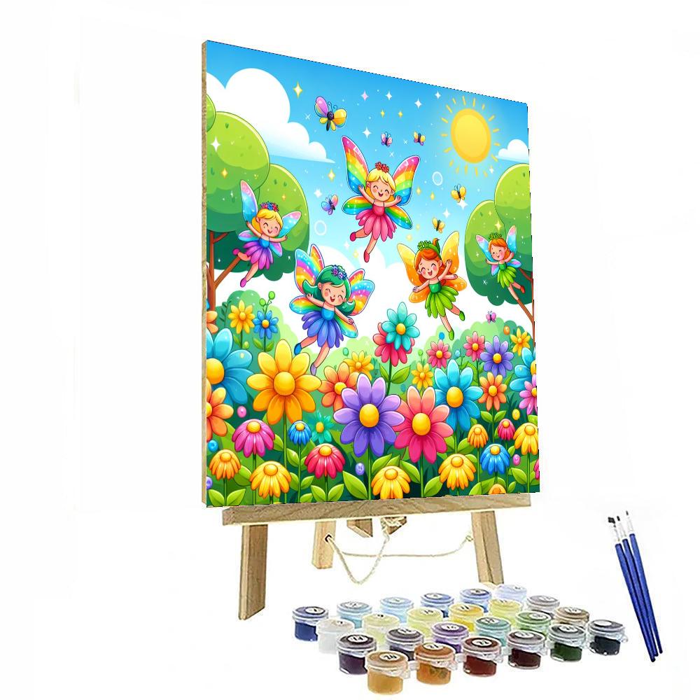 Joyful Fairy Adventure Paint By Numbers Art