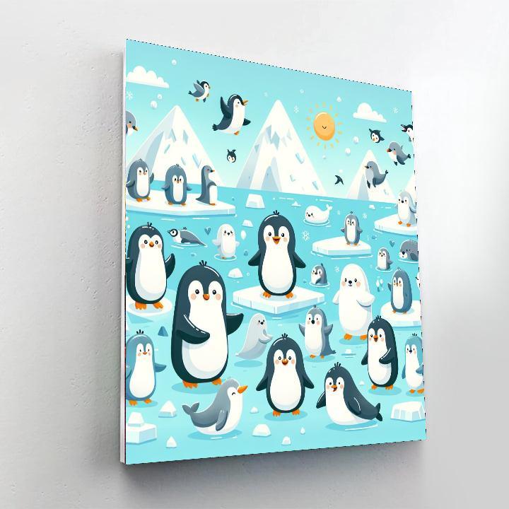Arctic Adventures With Penguins Paint By Numbers Kits
