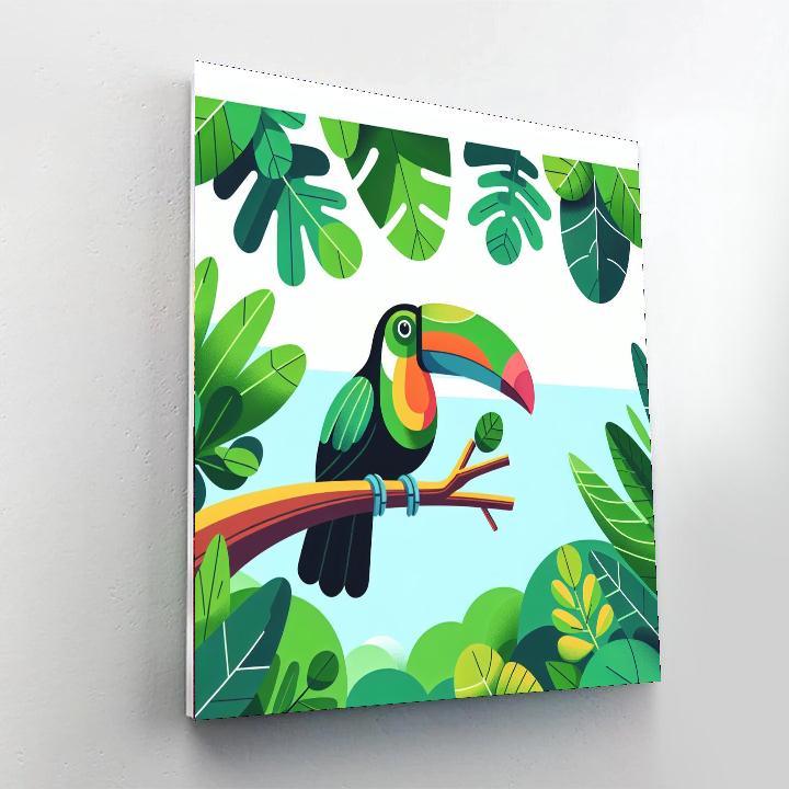 Tropical Toucan Treetop Painting By Numbers Kit
