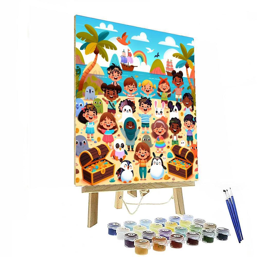 Imaginative Island Adventure Number Painting