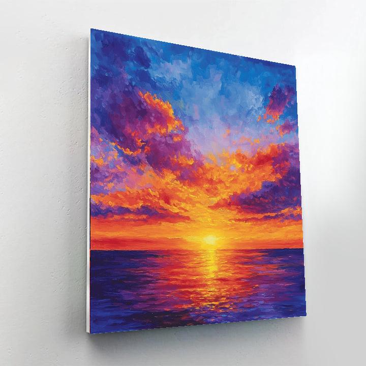 Gerhard Richter Inspired Prismatic Sunset  Paint By Number