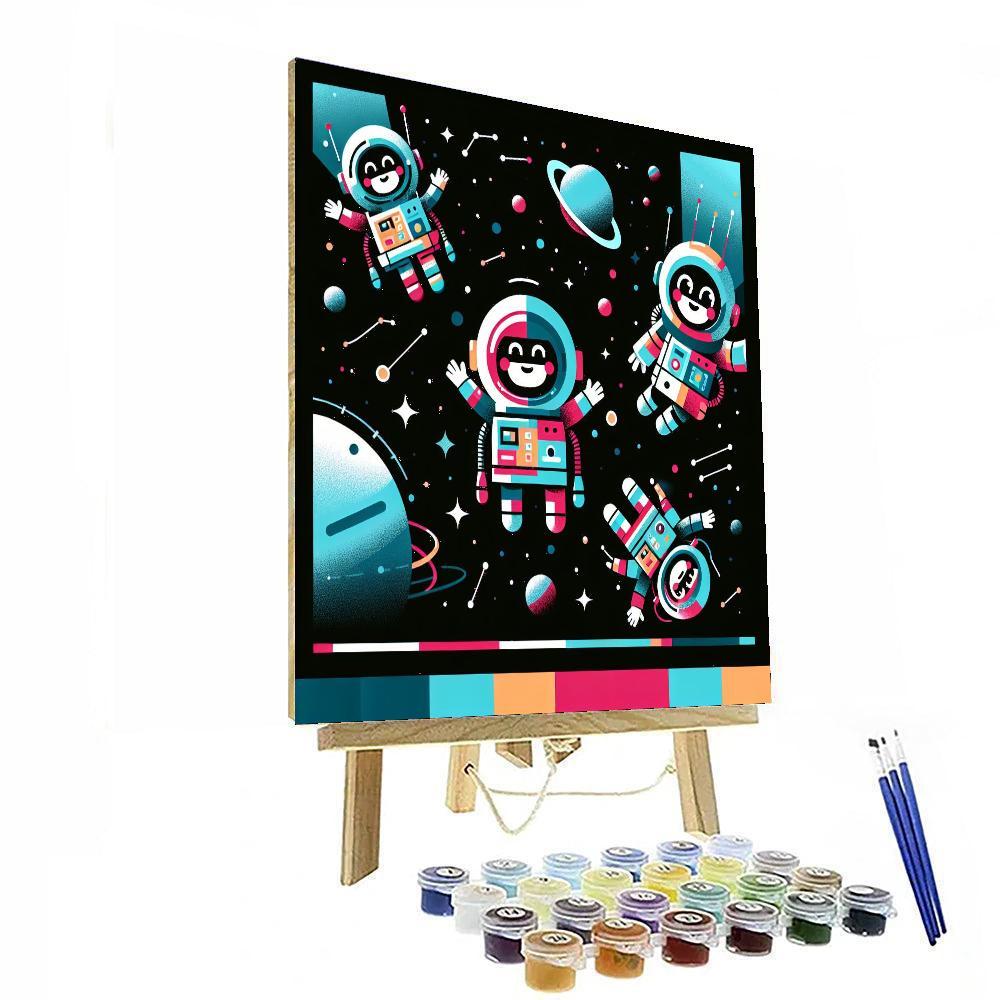 Robot Explorers Galaxy Quest Paint By Number