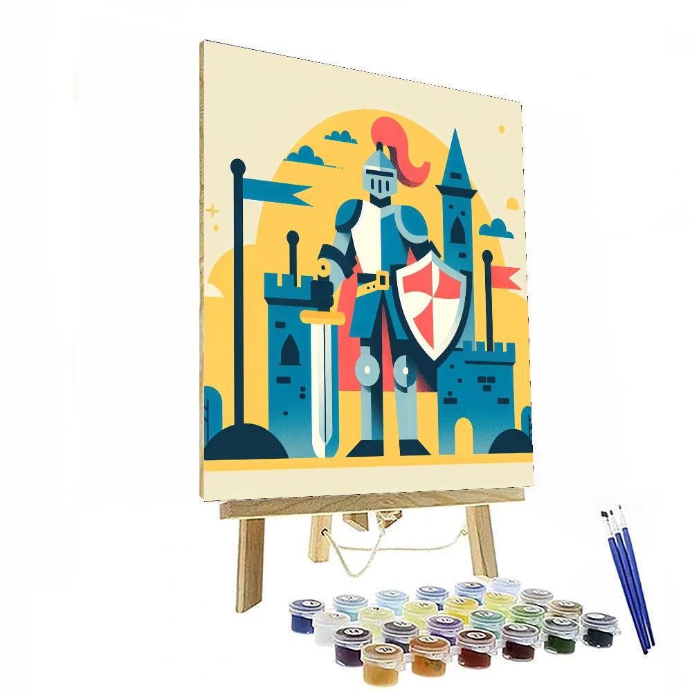 Courageous Knights Adventure Painting Number Kit