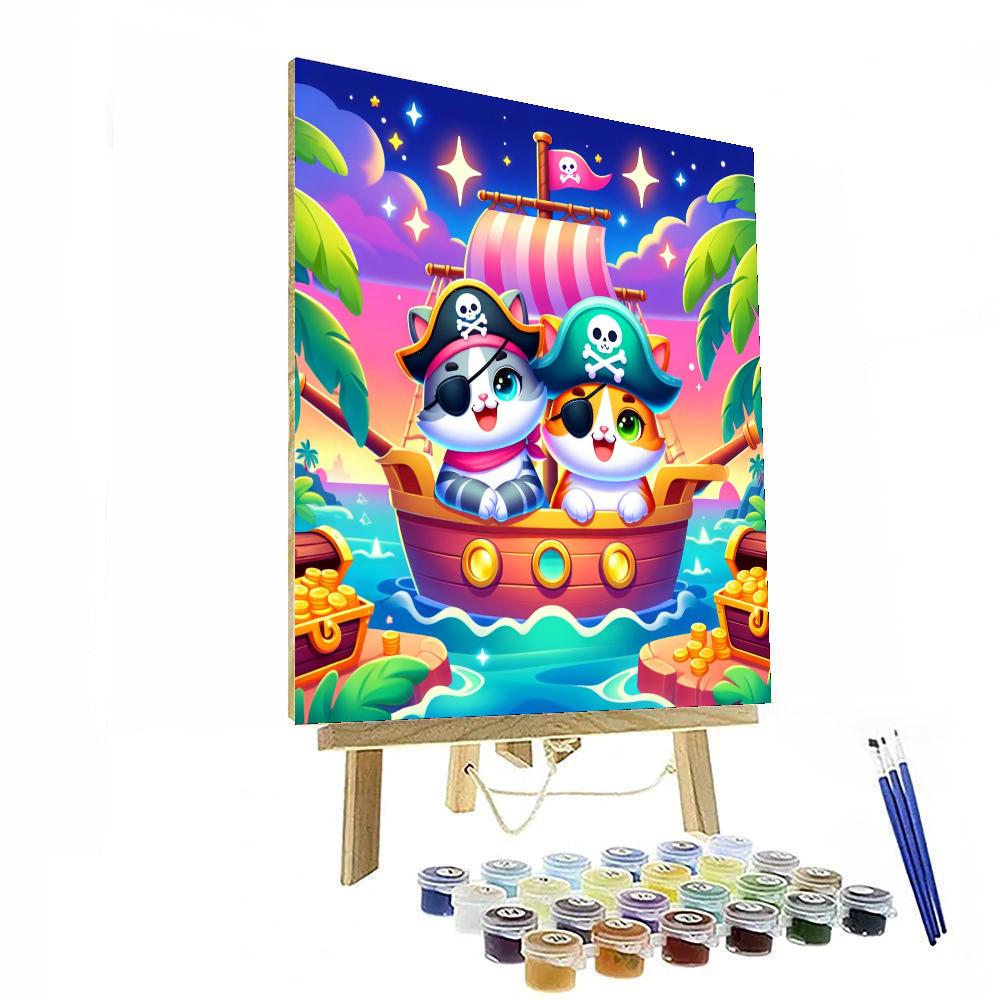Purrfect Pirate Party Numbered Painting Kits