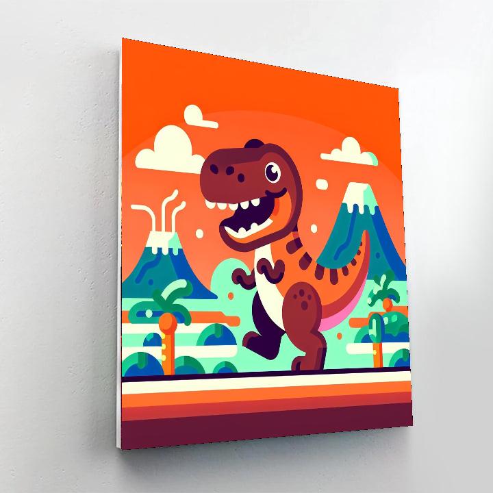 Jolly T-rex Adventure Numbered Painting Kits
