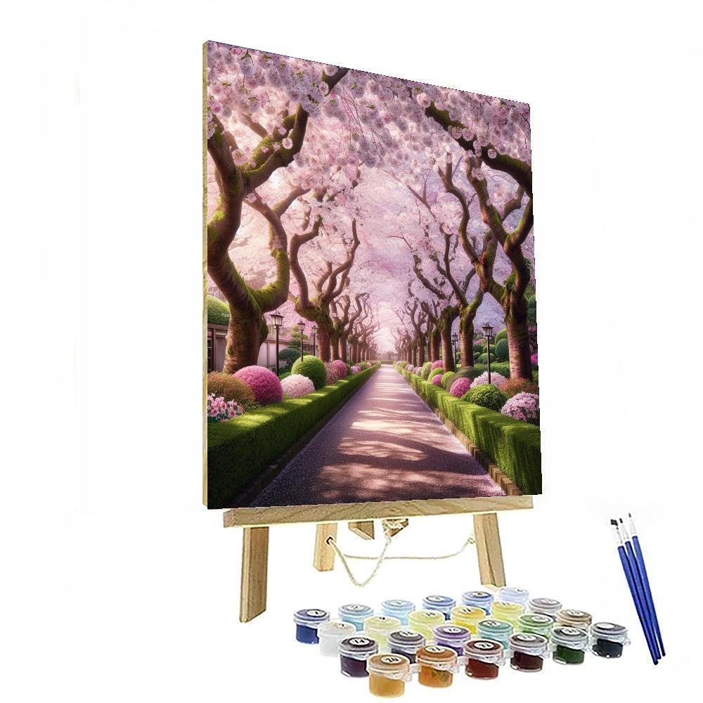 Sakura Blossom Pathway Numbered Painting Kits