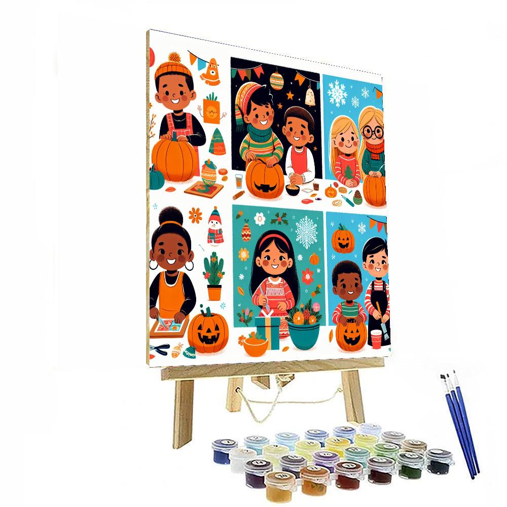 Festive Seasons Celebration Paint By Numbers