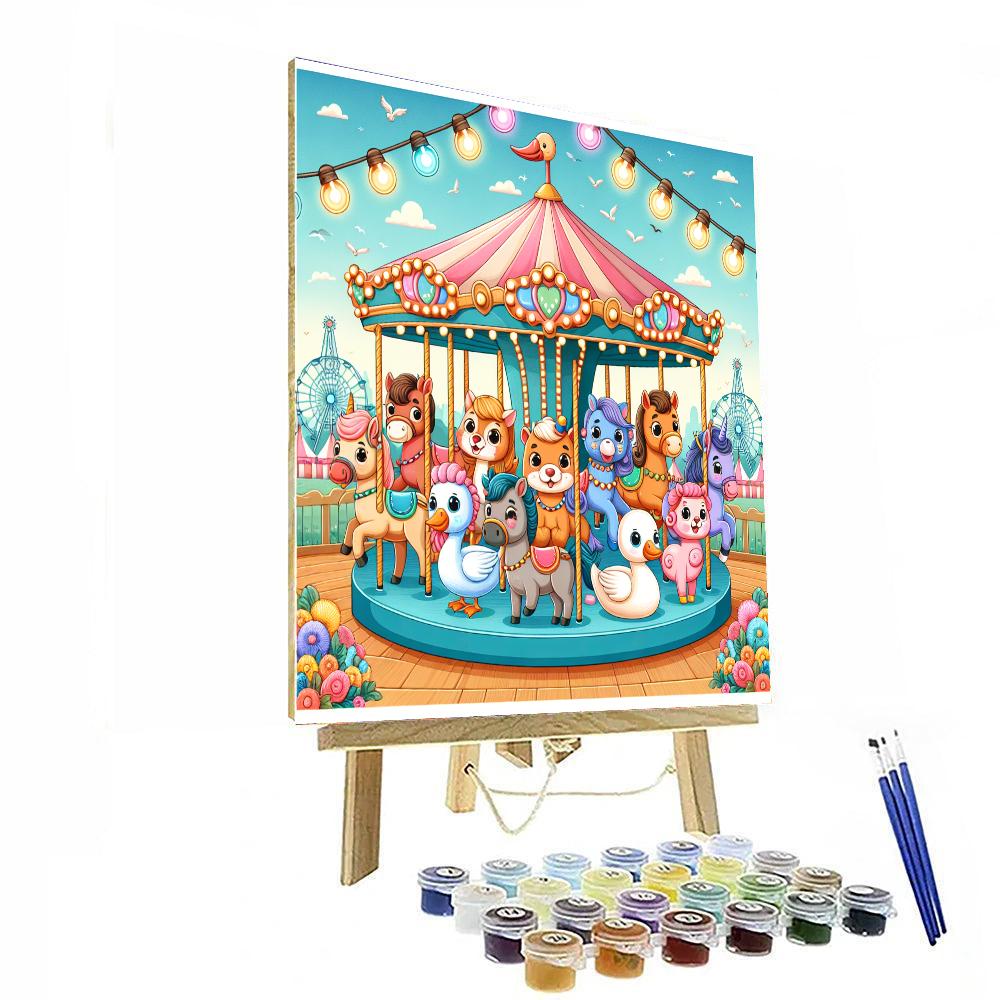 Dreamy Carousel Delight DIY Paint By Numbers