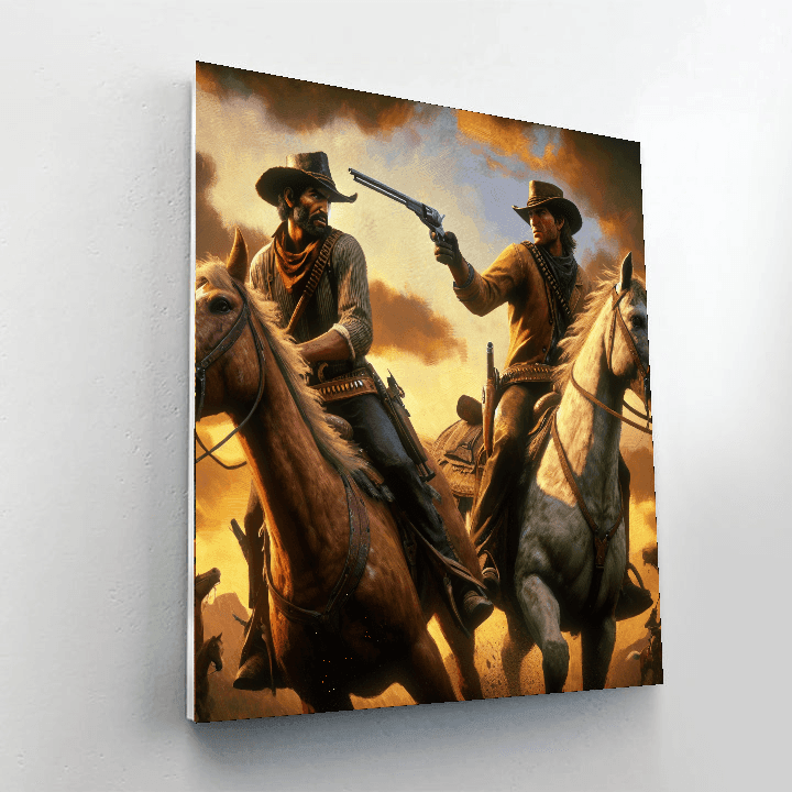 Daring Wild West Showdown DIY Paint By Numbers