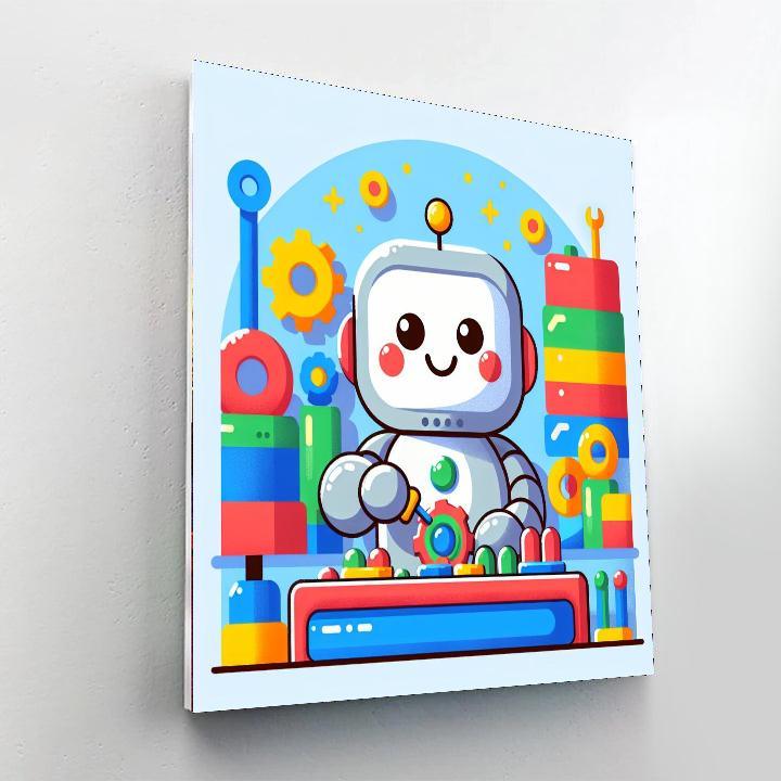 Magical Robot City Numbered Painting Kits