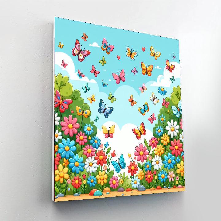 Brilliant Butterfly Garden Paint By Numbers