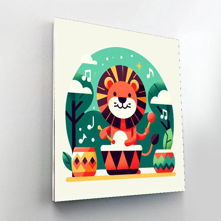 Jungle Jive Lion Number Painting