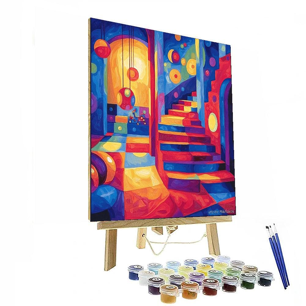 Mackintosh Inspired Whimsical Toy Wonderland  Paint By Numbers